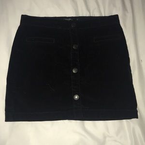 Velvet Button Up Kids Mini skirt